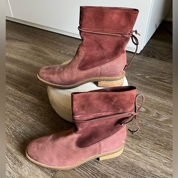 Sperry Maya Ronan Mid Calf Slouchy Leather Boot in Rust 7 - Picture 6 of 15